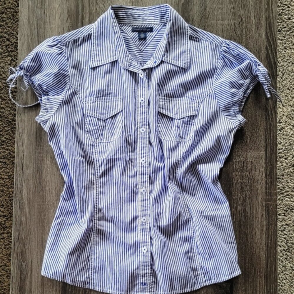 Tommy Hilfiger Striped Button Down Blouse